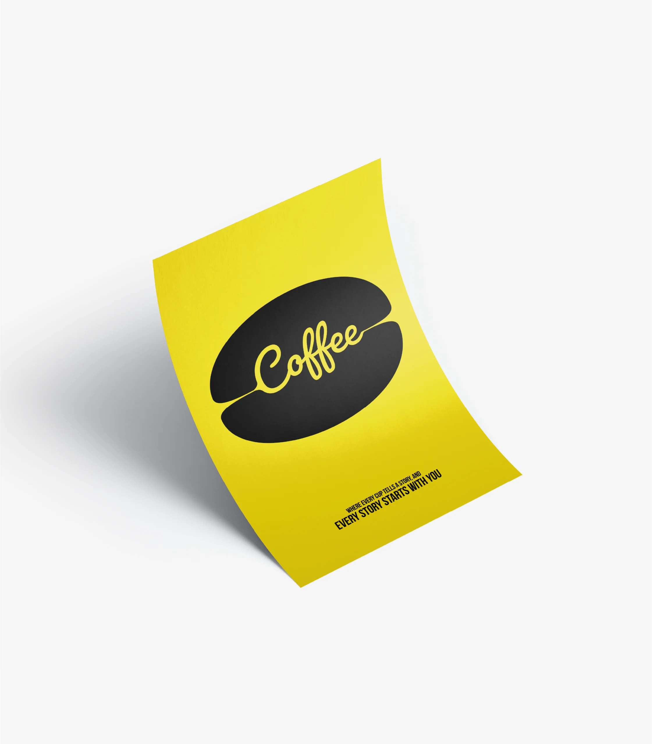 Minimal Coffee Bean Poster