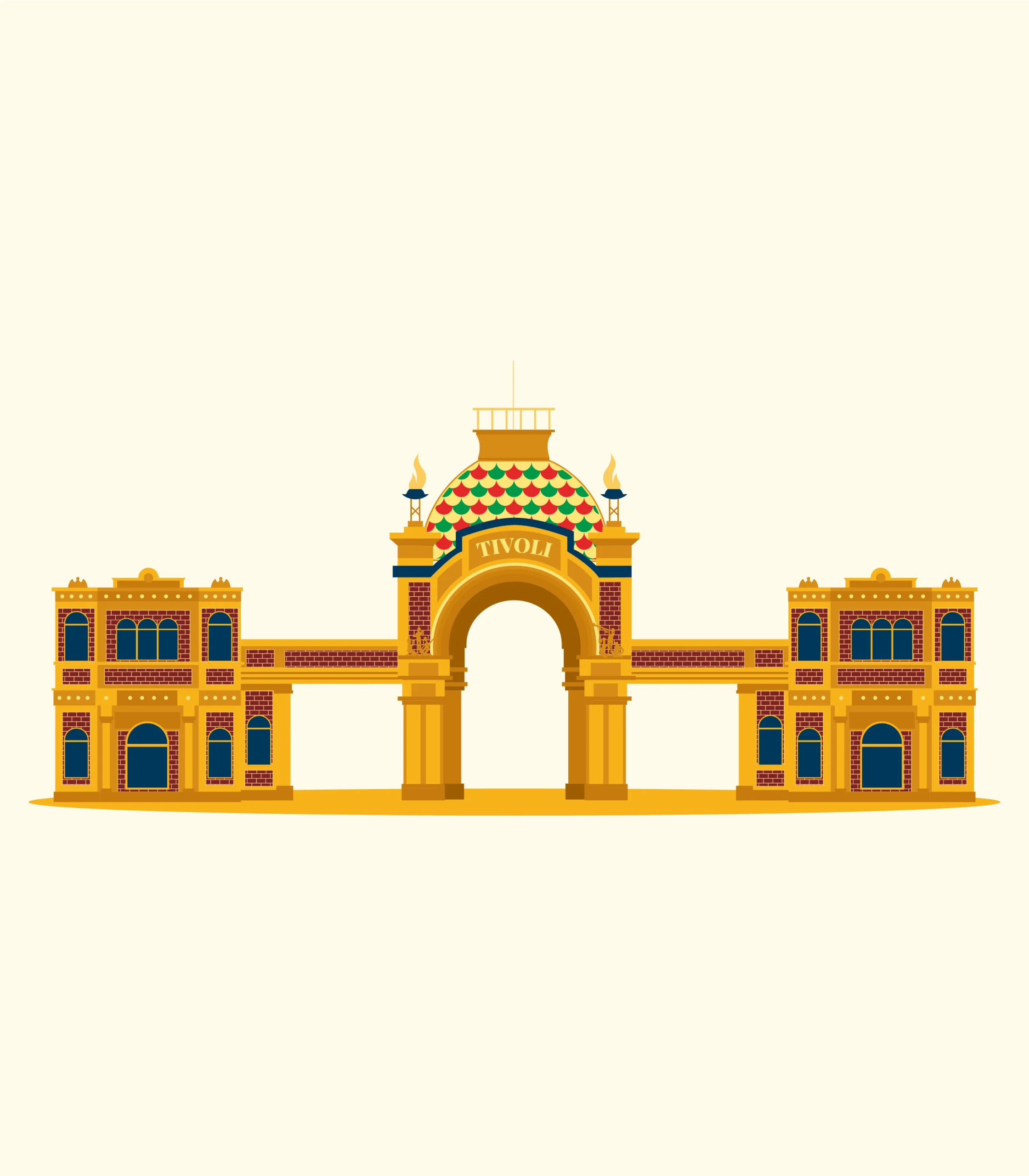 Entrance to Tivoli Gardens in Copenhagen, Denmark