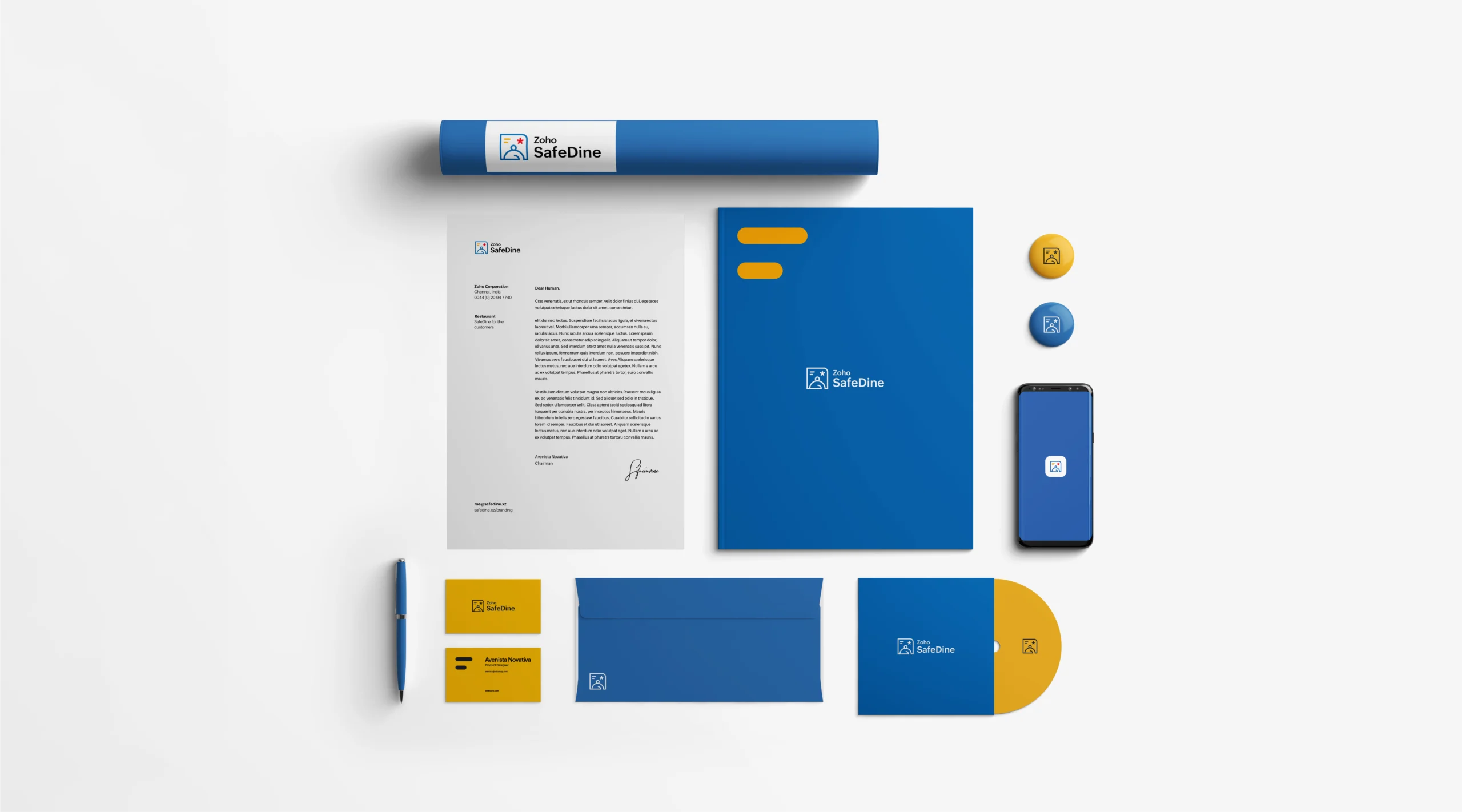 safedine logo branding