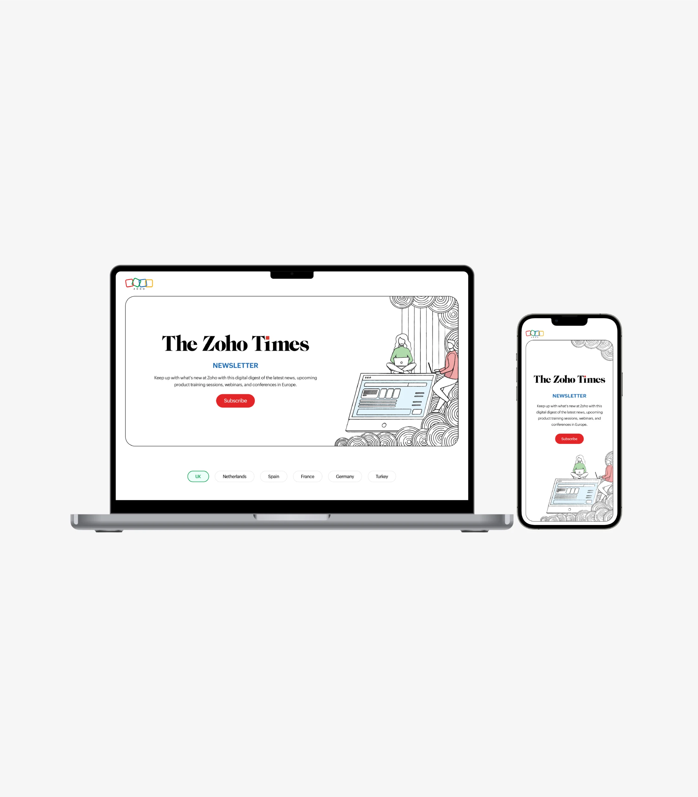 Newsletter Website design